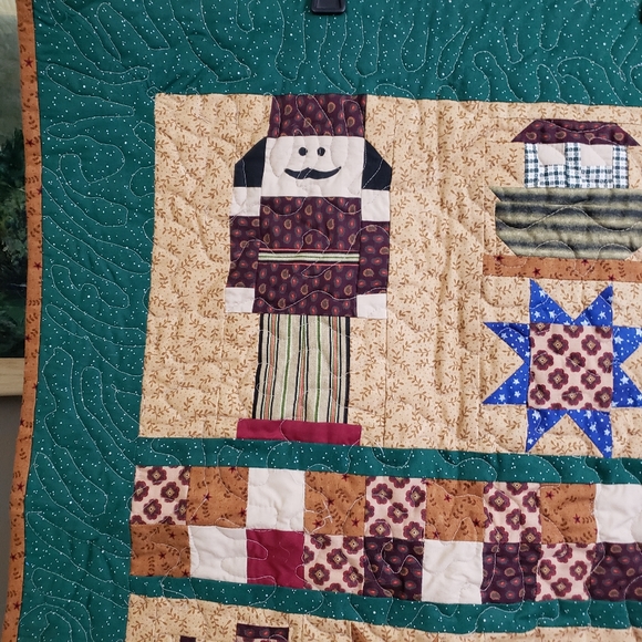 Country Christmas Throw/wallhanging handmade by me. Unique OOAK - Picture 3 of 8